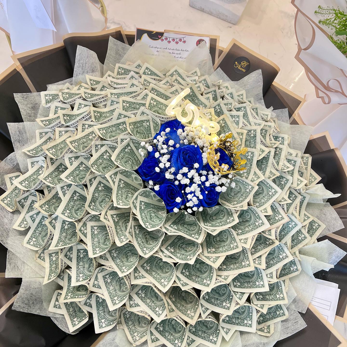 98 Money Flower Anniversary Same Day Flower Delivery Houston TX