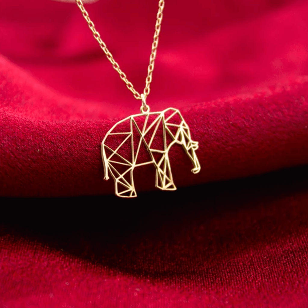 Geometric Elephant Necklace 99 Customized Jewellery