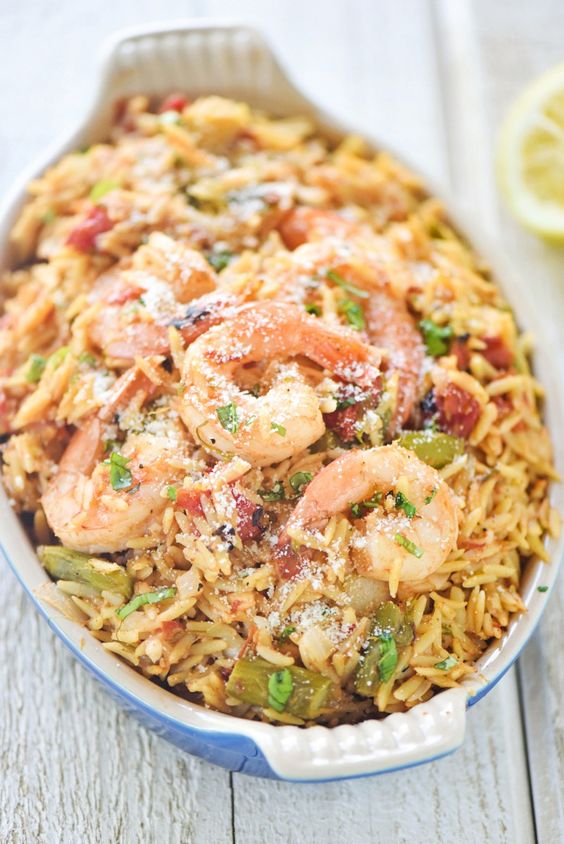 Tomato Based Lemon Garlic Shrimp Orzo In One Pot 99easyrecipes