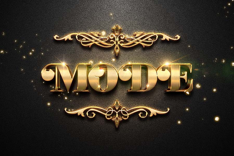 Free Vintage Style Gold Text Effect PSD Download 99Effects