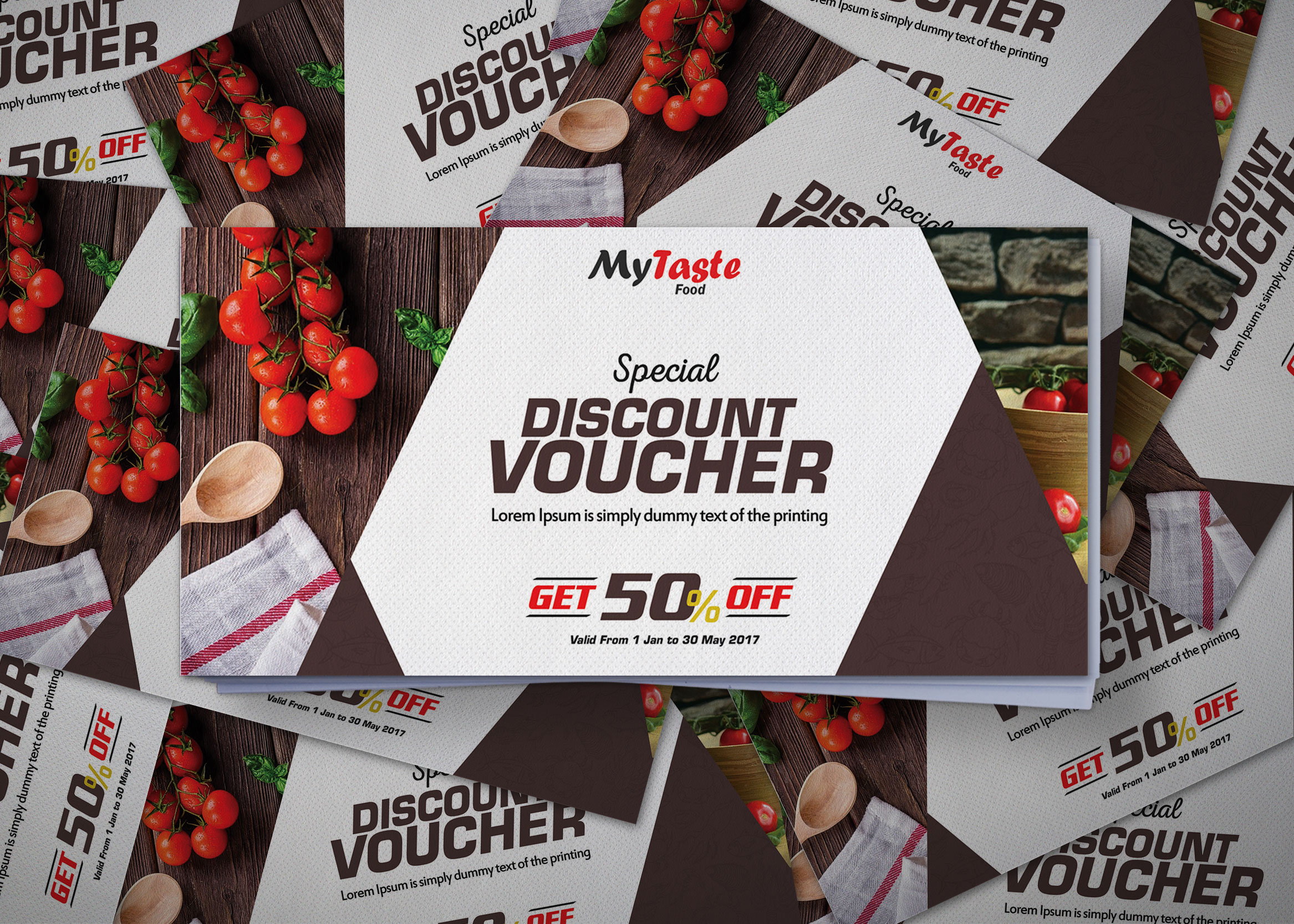 Japanese Food Gift Voucher Design Template 99Effects