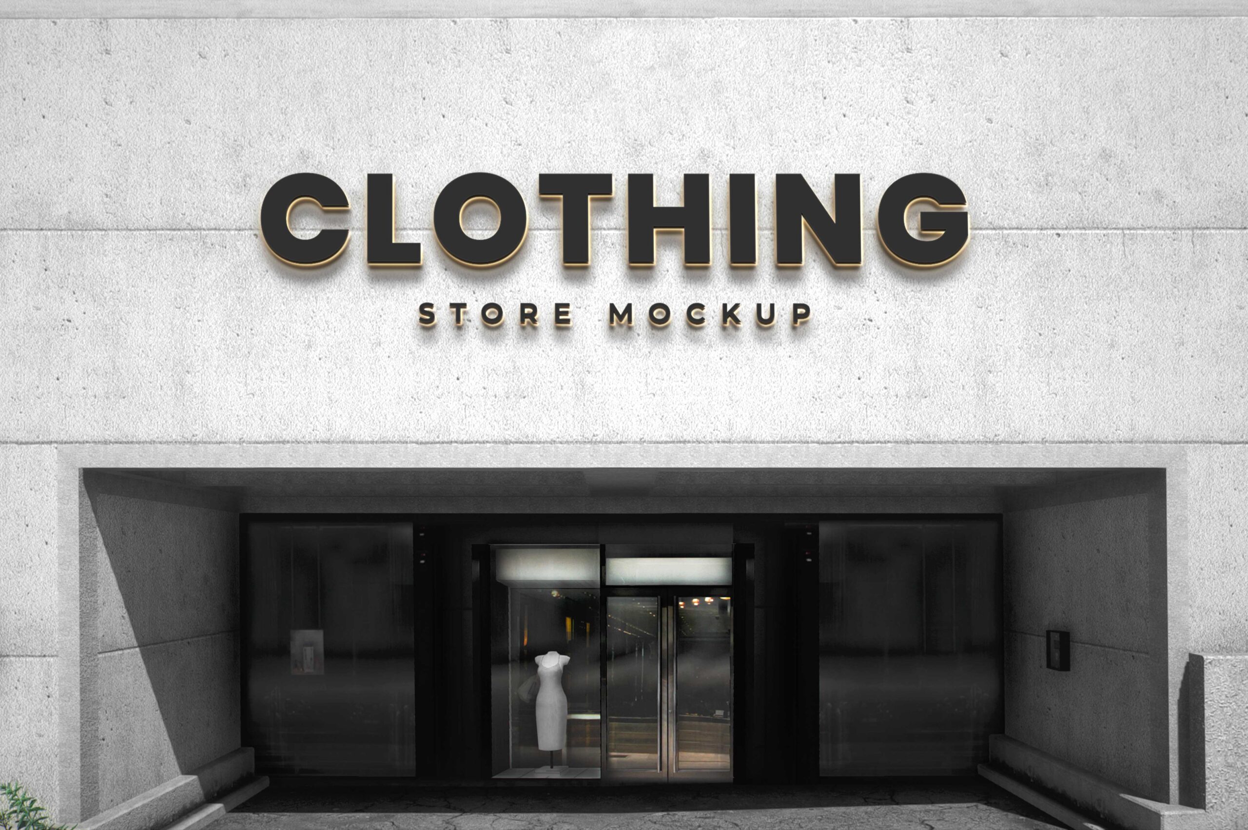 Fashion Store Signage Mockup 2022 99Effects