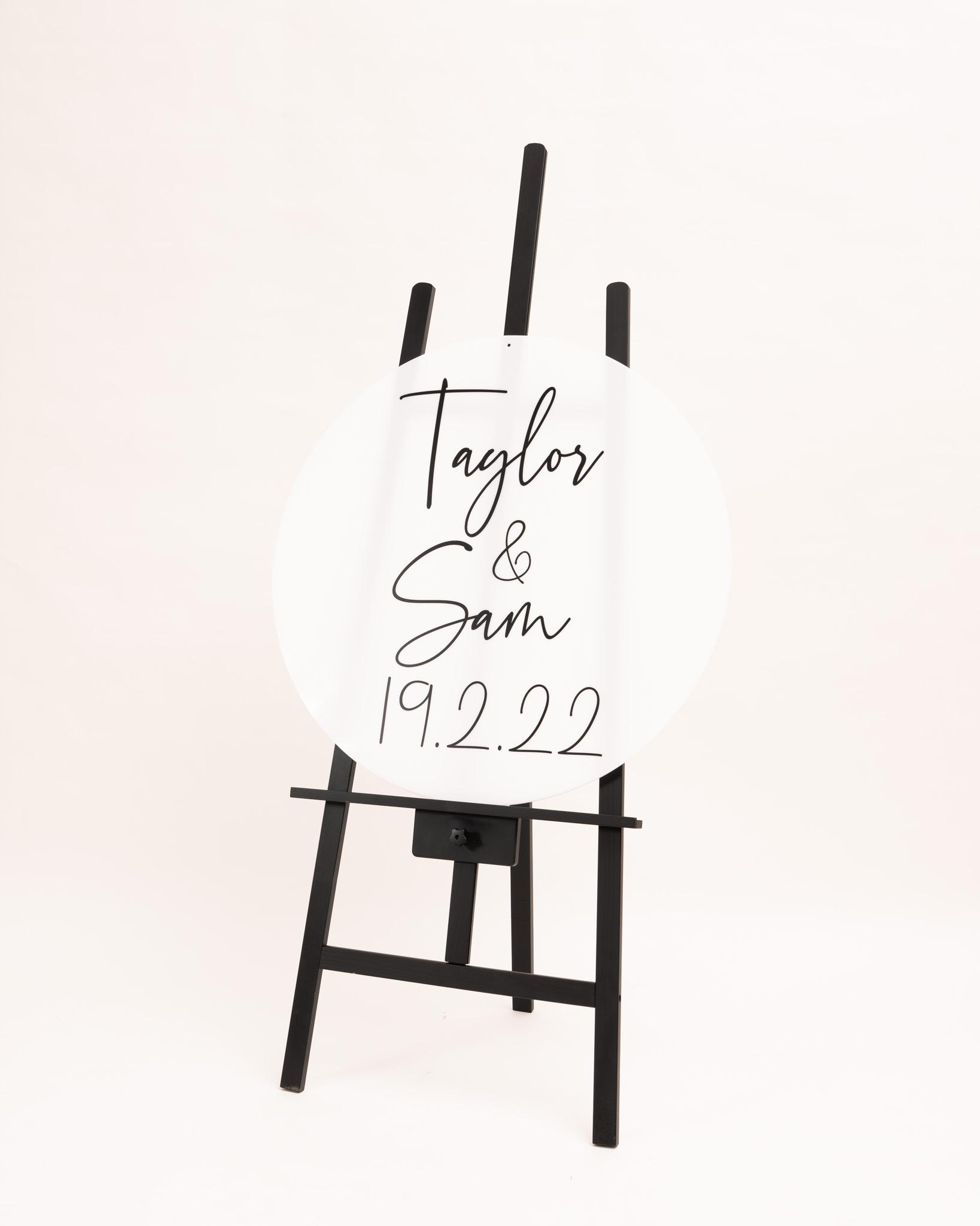 Black Wooden Easel/Stand 99 Luft Events Bendigo Balloons, Prop Hire