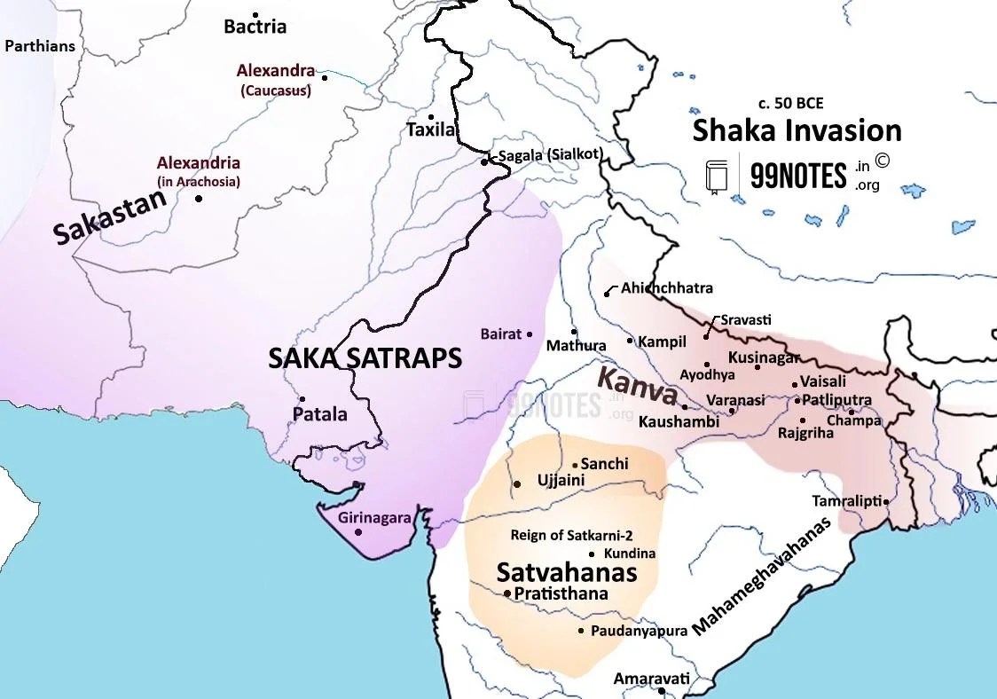 Post Mauryan Period Shunga, Kanva Dynasties & More