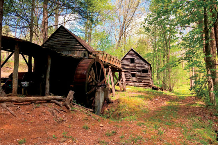 The Dellinger Grist Mill in Bakersville North Carolina Field and Family
