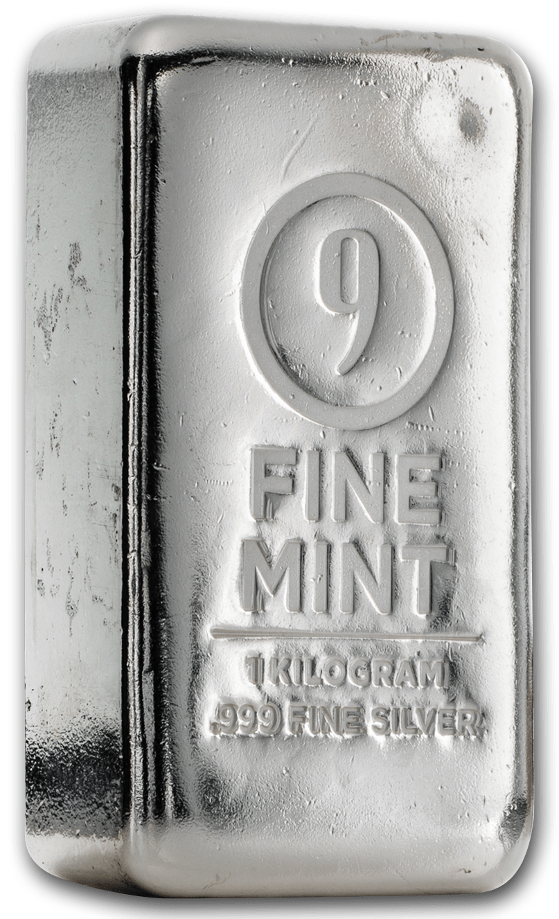 Order 1 Kilo Silver Bars from 9Fine Mint Online 9Fine Mint Online