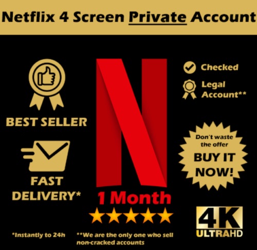 Netflix 1 Month Personal Premium Subscription Screen 4k