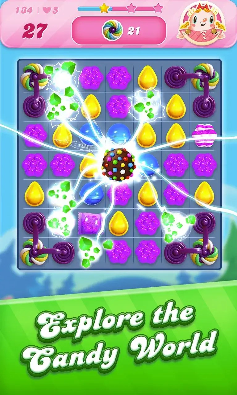 Candy Crush Saga v1.323.0.1 MOD APK (Lives, Moves, All Unlocked) Download