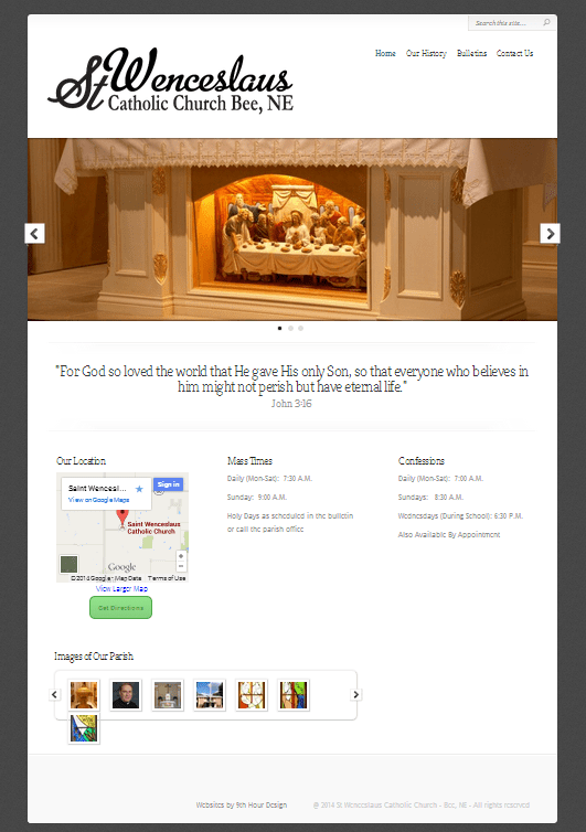 St. Wenceslaus Catholic Church Bee, NE 9th Hour Design