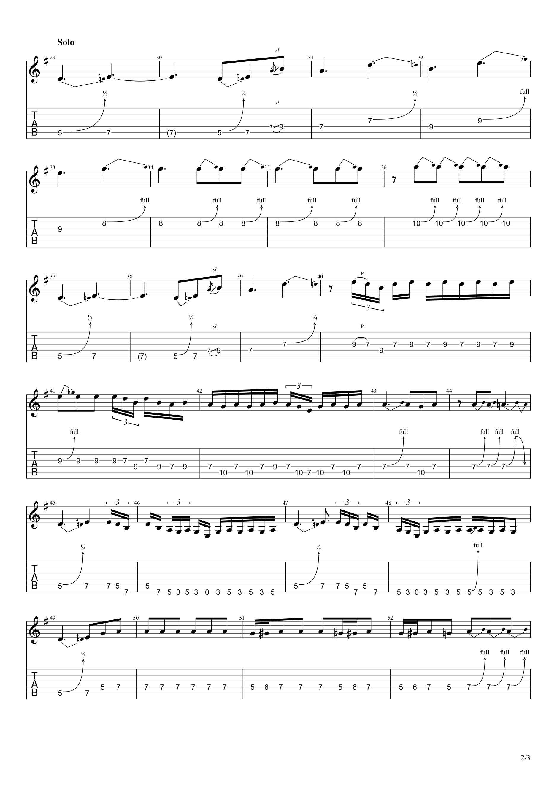 Harry Styles She Guitar Solo TAB 9to42