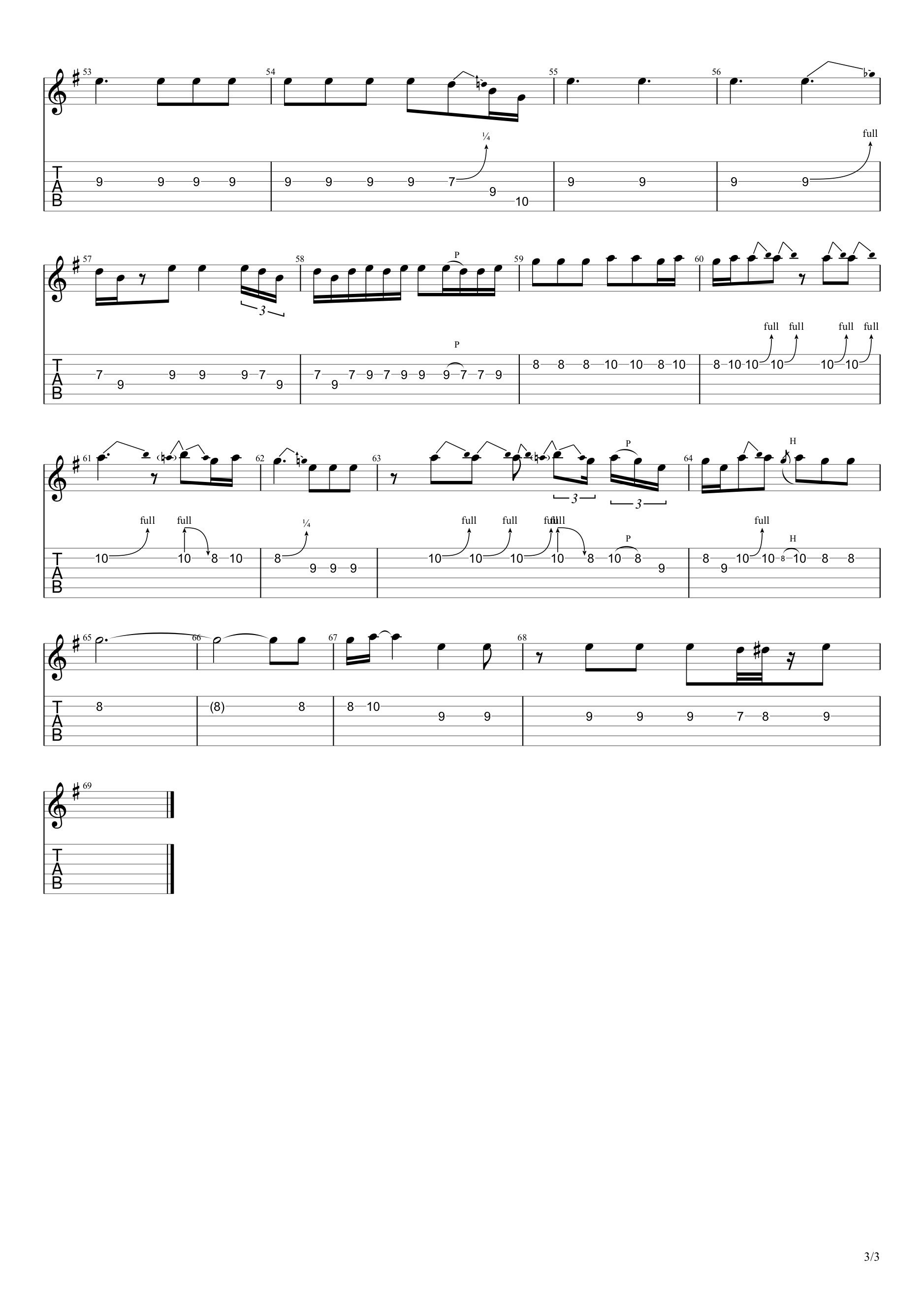 Harry Styles She Guitar Solo TAB 9to42