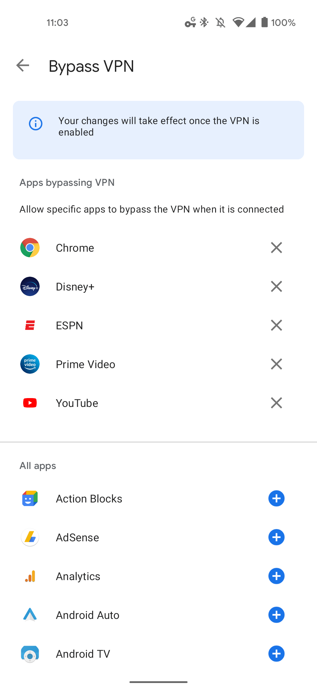Google One now allows specific Android apps to bypass VPN