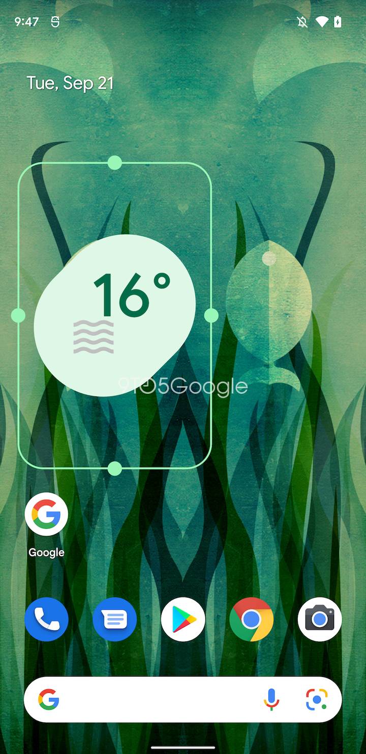 Google app preps Material You Weather widget in Pixel 6 ads 9to5Google