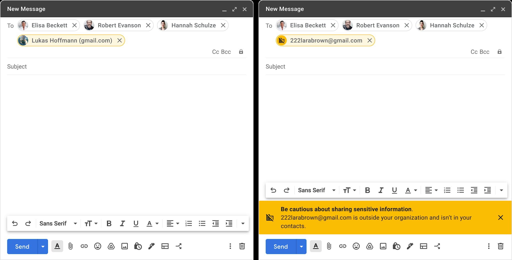 Gmail compose window