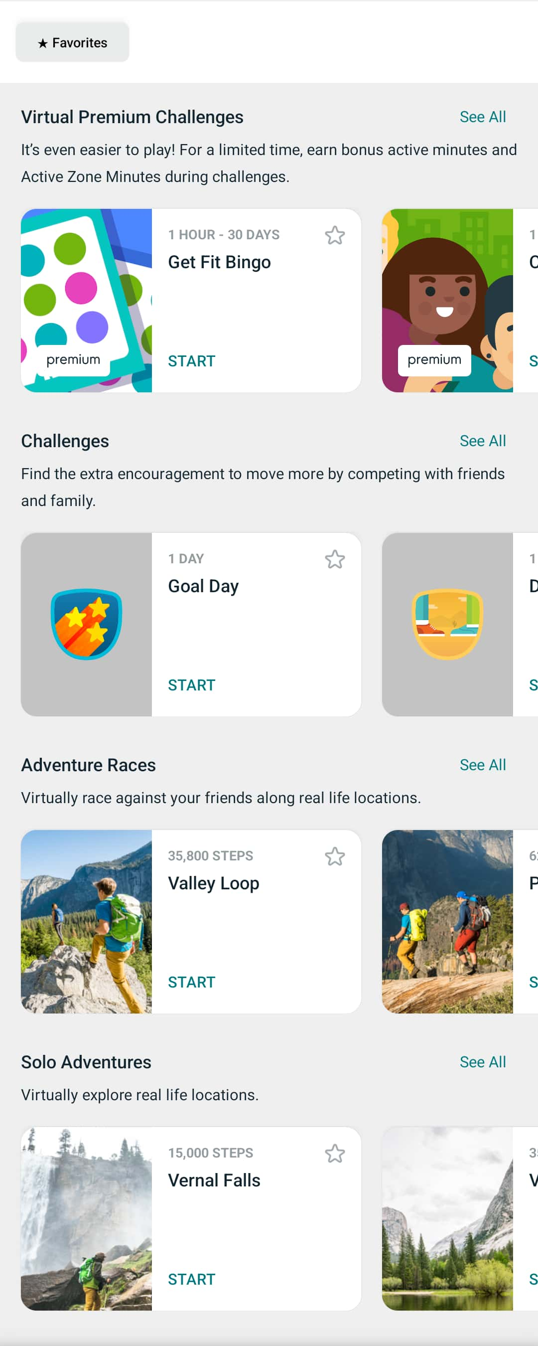 Fitbit Challenges Adventures