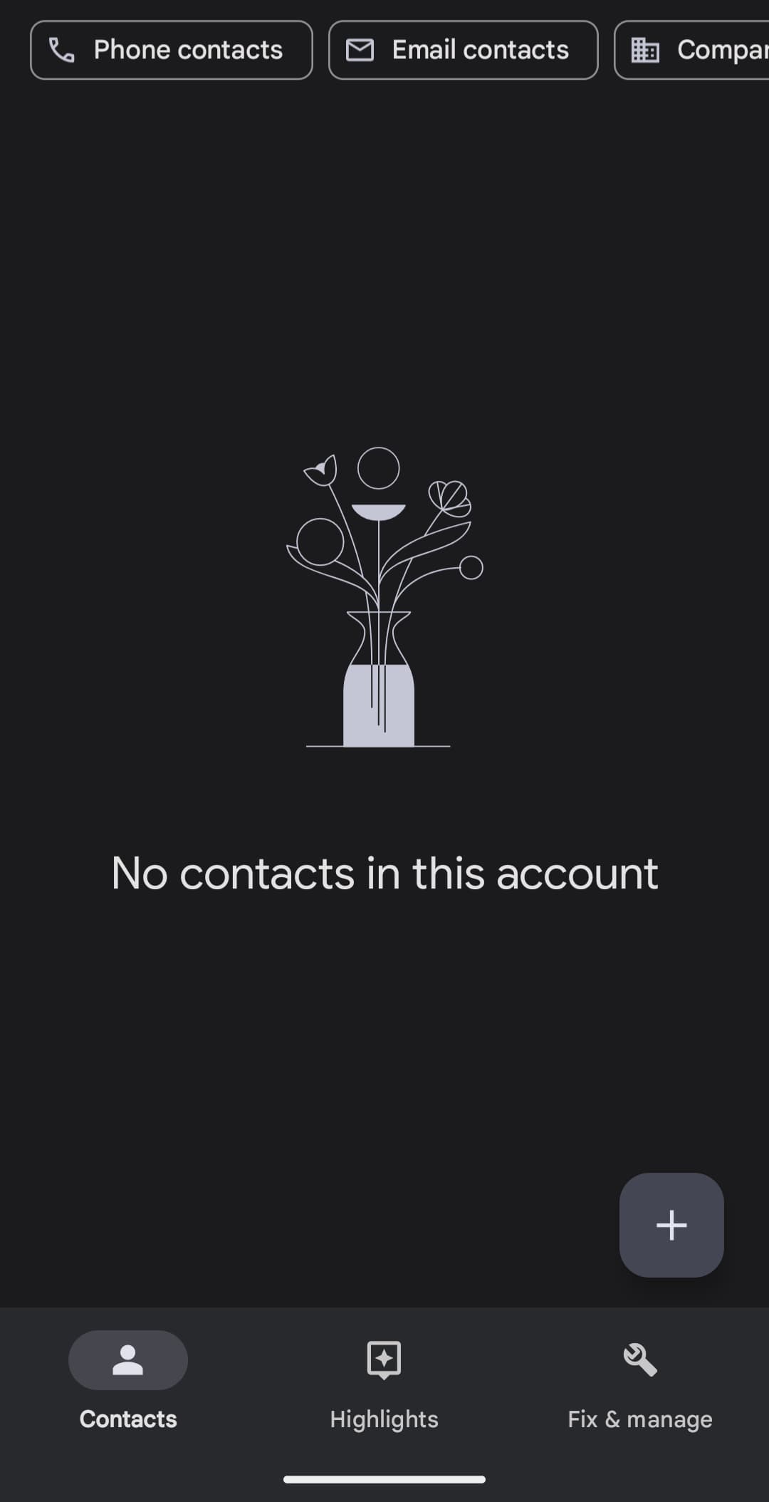 Google Contacts missing Android