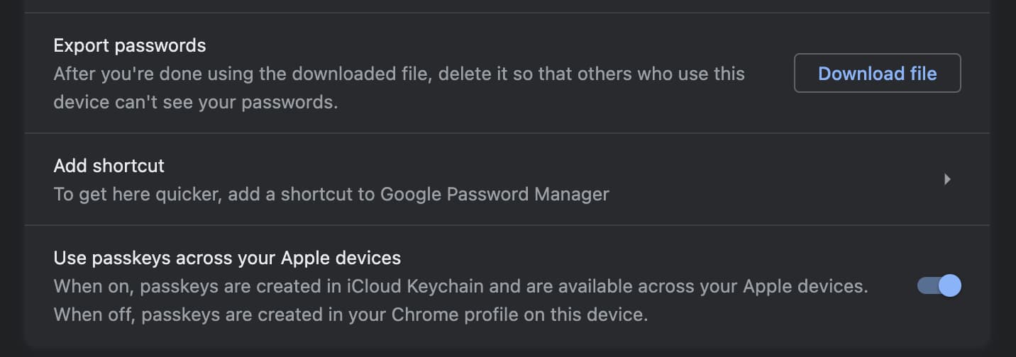 Chrome для Mac скоро предоставит вам доступ к паролям iCloud Keychain 2 Chrome 118 iCloud passkey