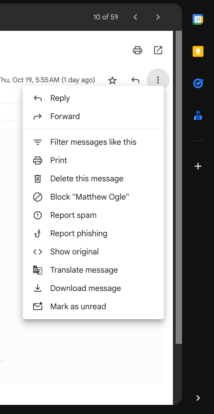 Gmail web icons