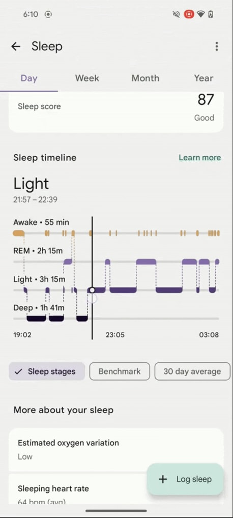 Fitbit app sleep redesign