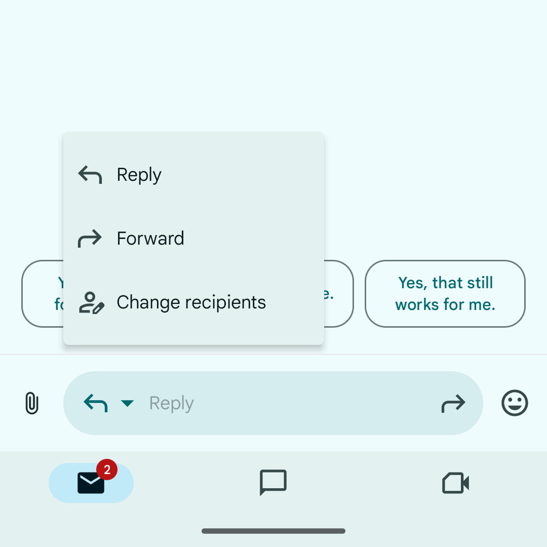Gmail Quick Reply redesign