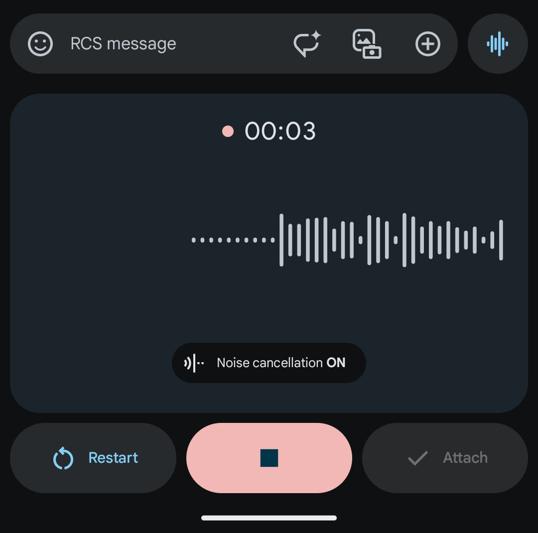 Google Messages recorder redesign