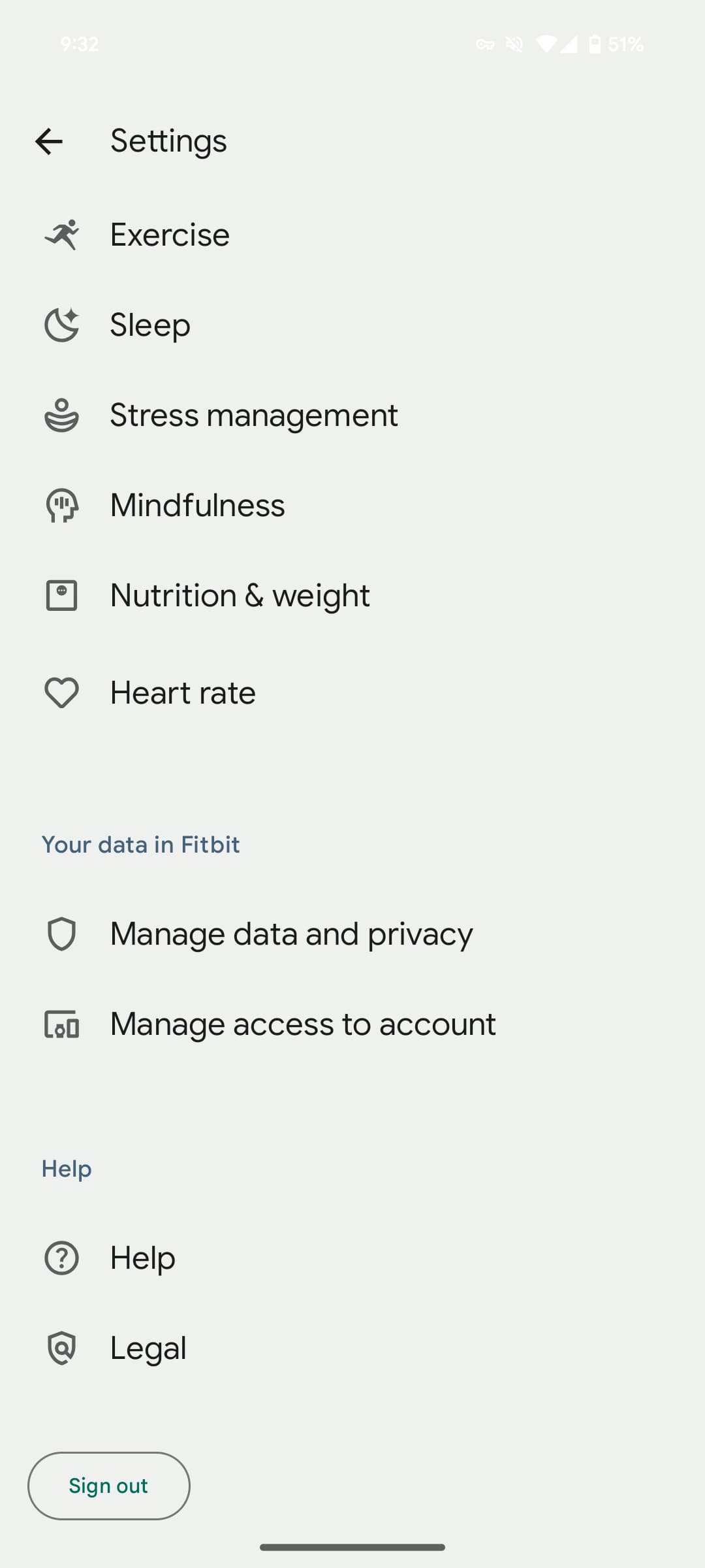 Fitbit settings redesign