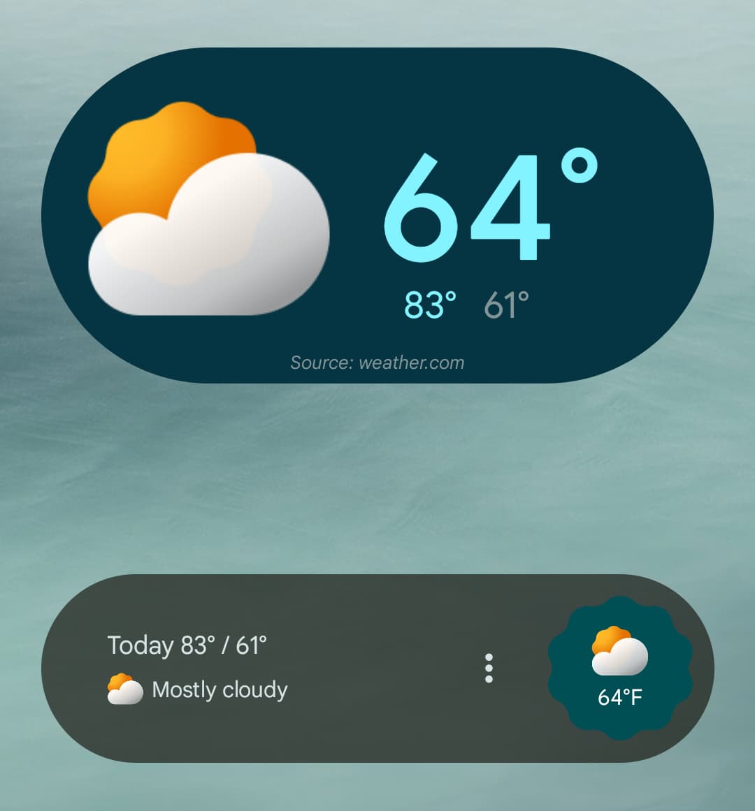 new Google Weather icons