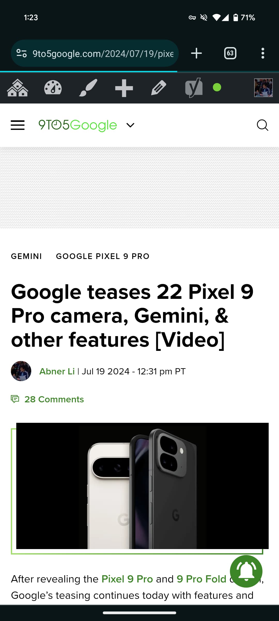 Chrome UI Android