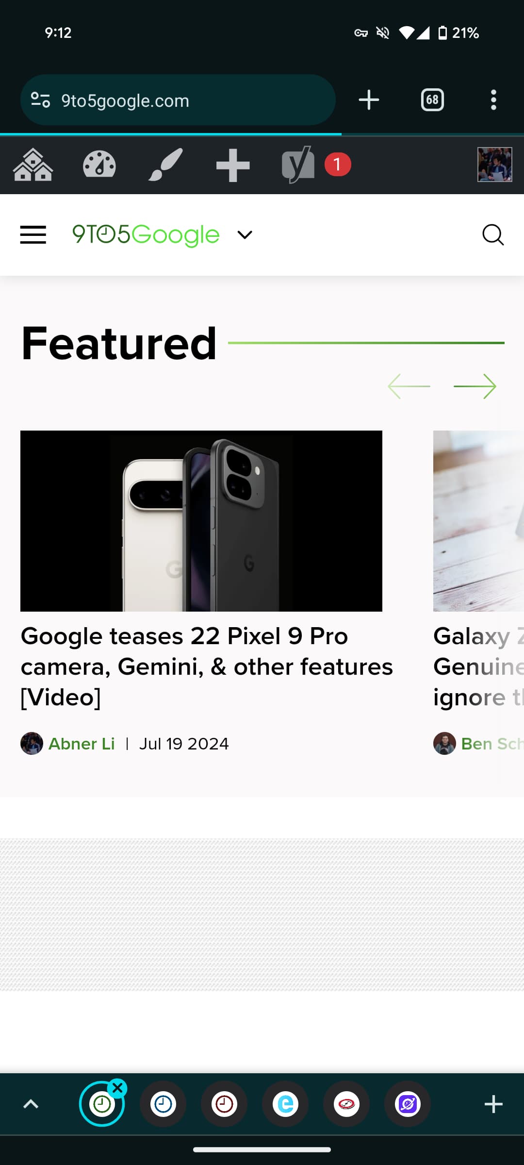 Chrome UI Android