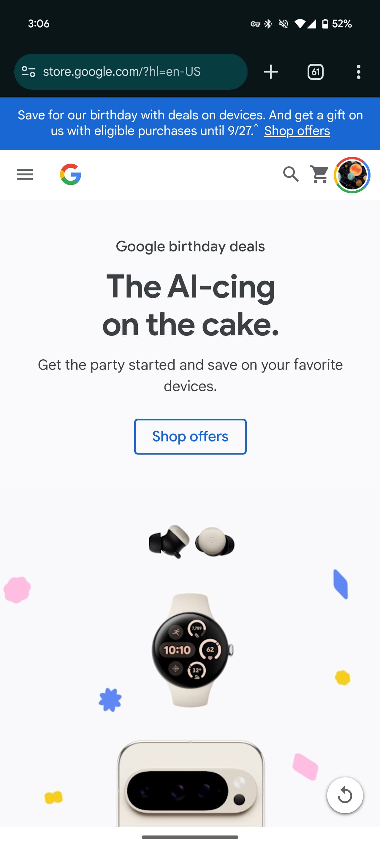 Chrome 129 navigation bar