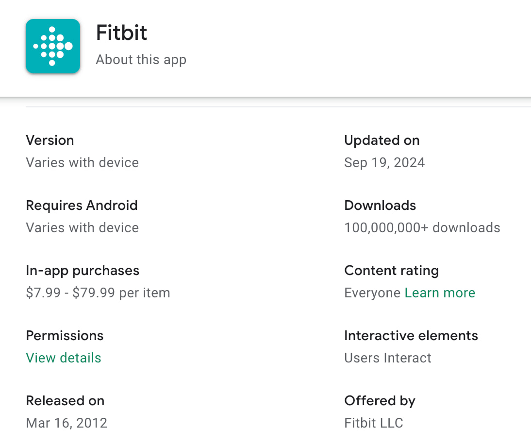Fitbit downloads
