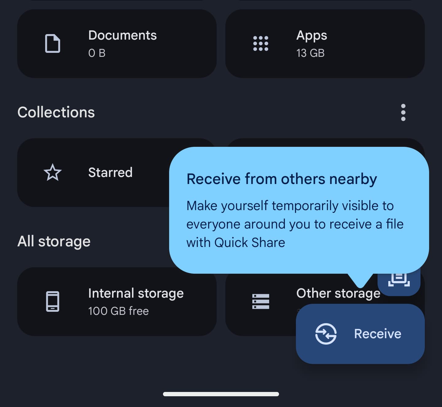 Files by Google Receive