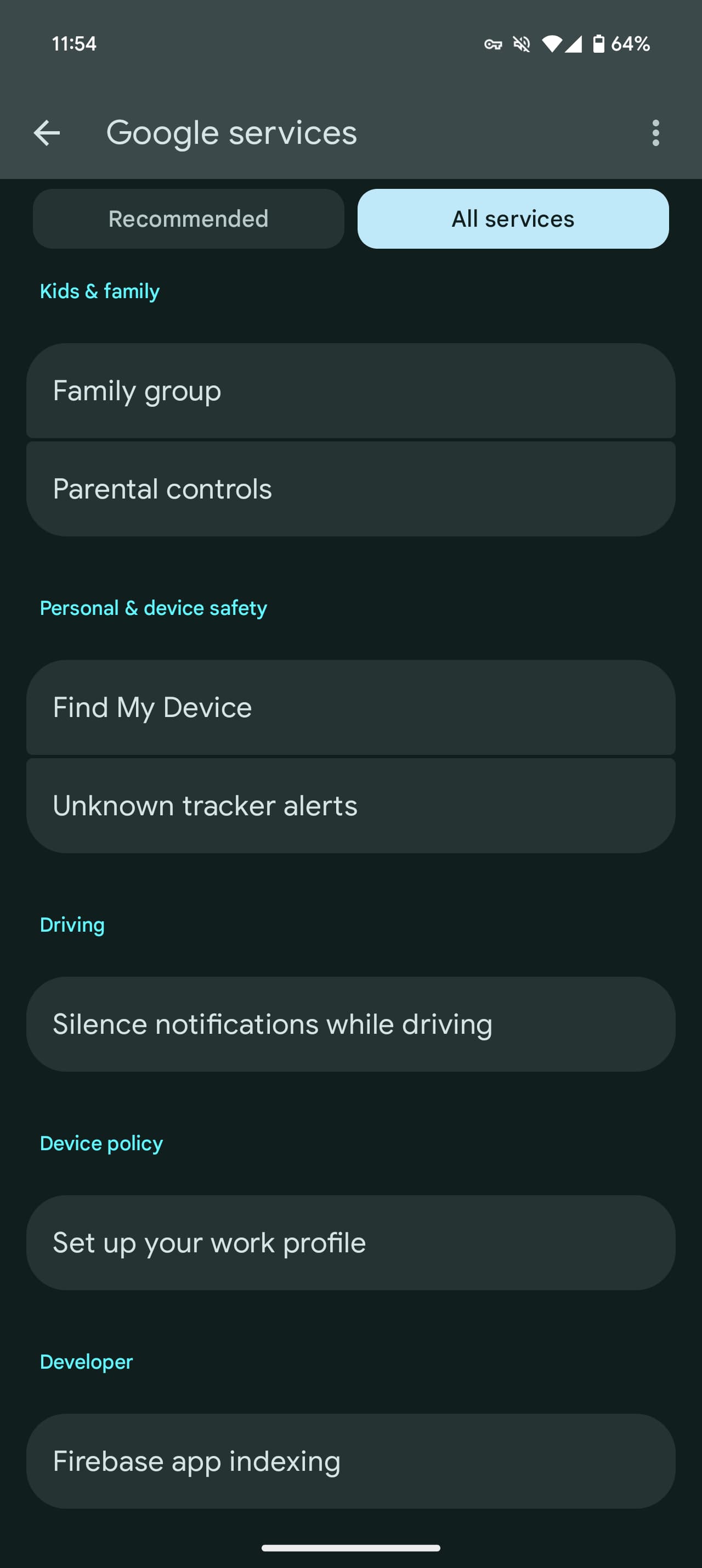 Google settings redesign