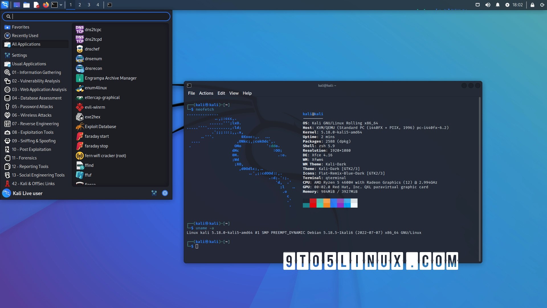 Kali Linux 2022.3 Released with Linux 5.18, New Hacking Tools, and Test