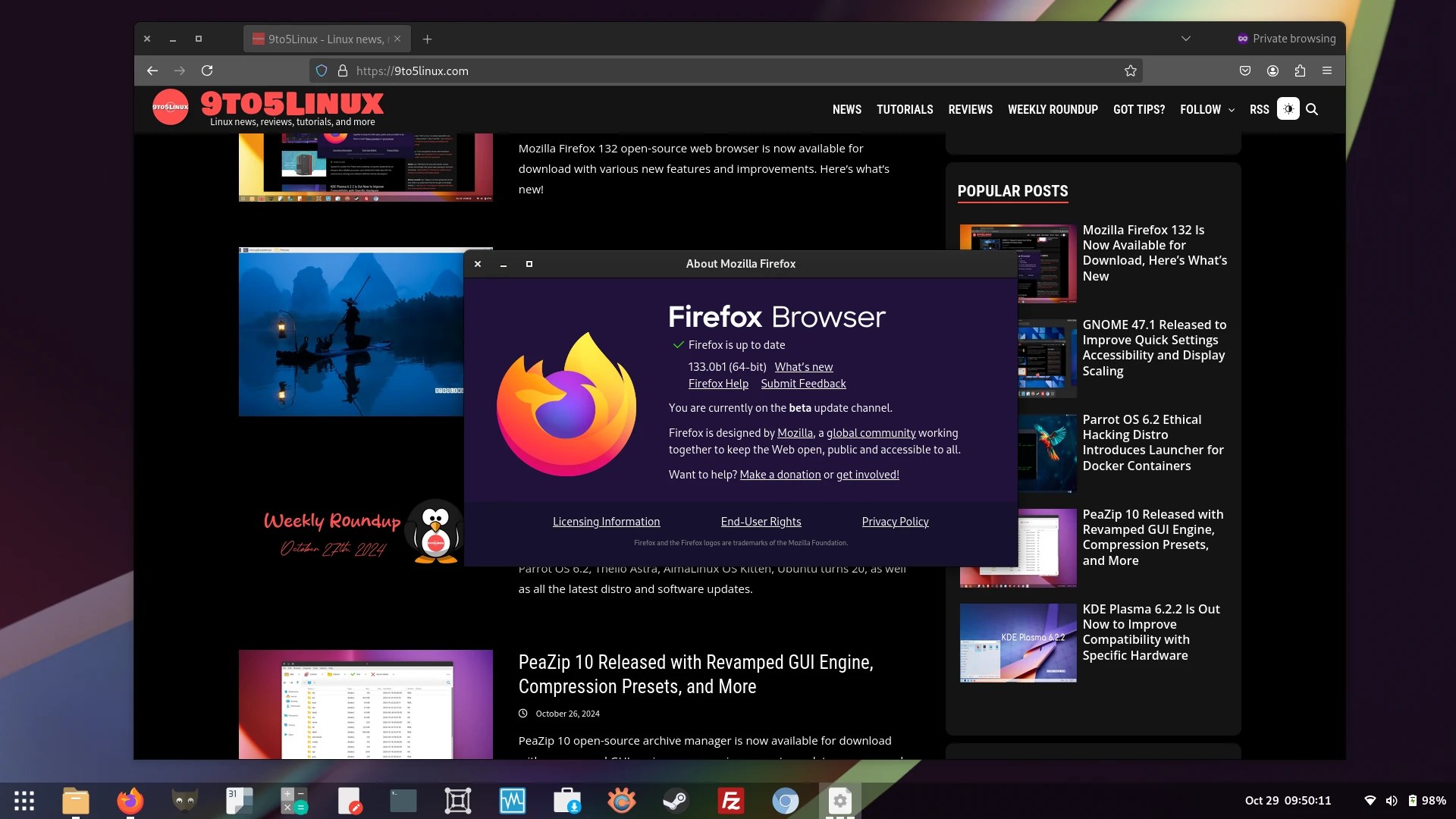 Firefox 133 Enters Beta Testing with Support for Touchpad Hold Gestures
