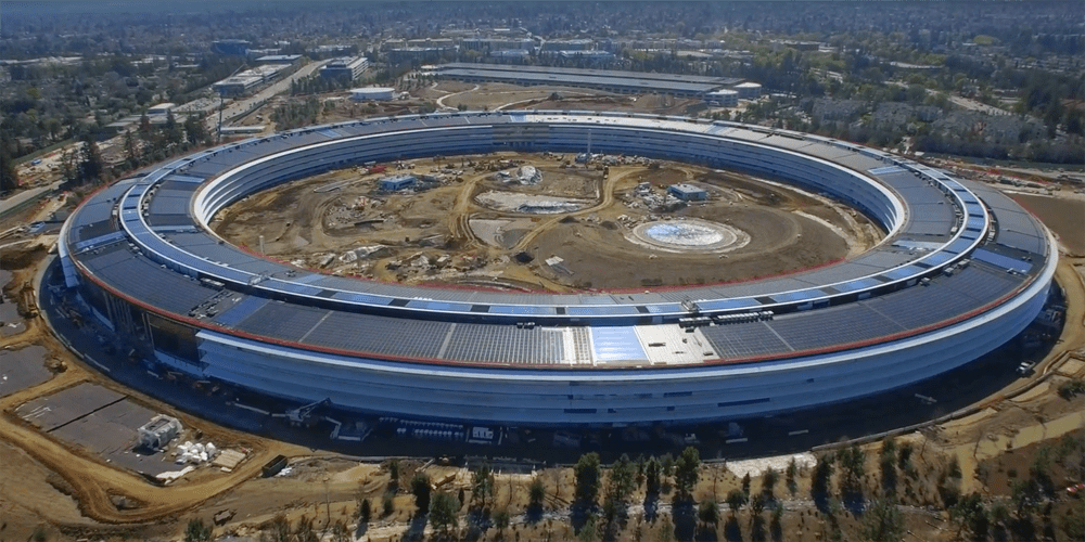 First drone footage since naming of Apple Park shows completed parking