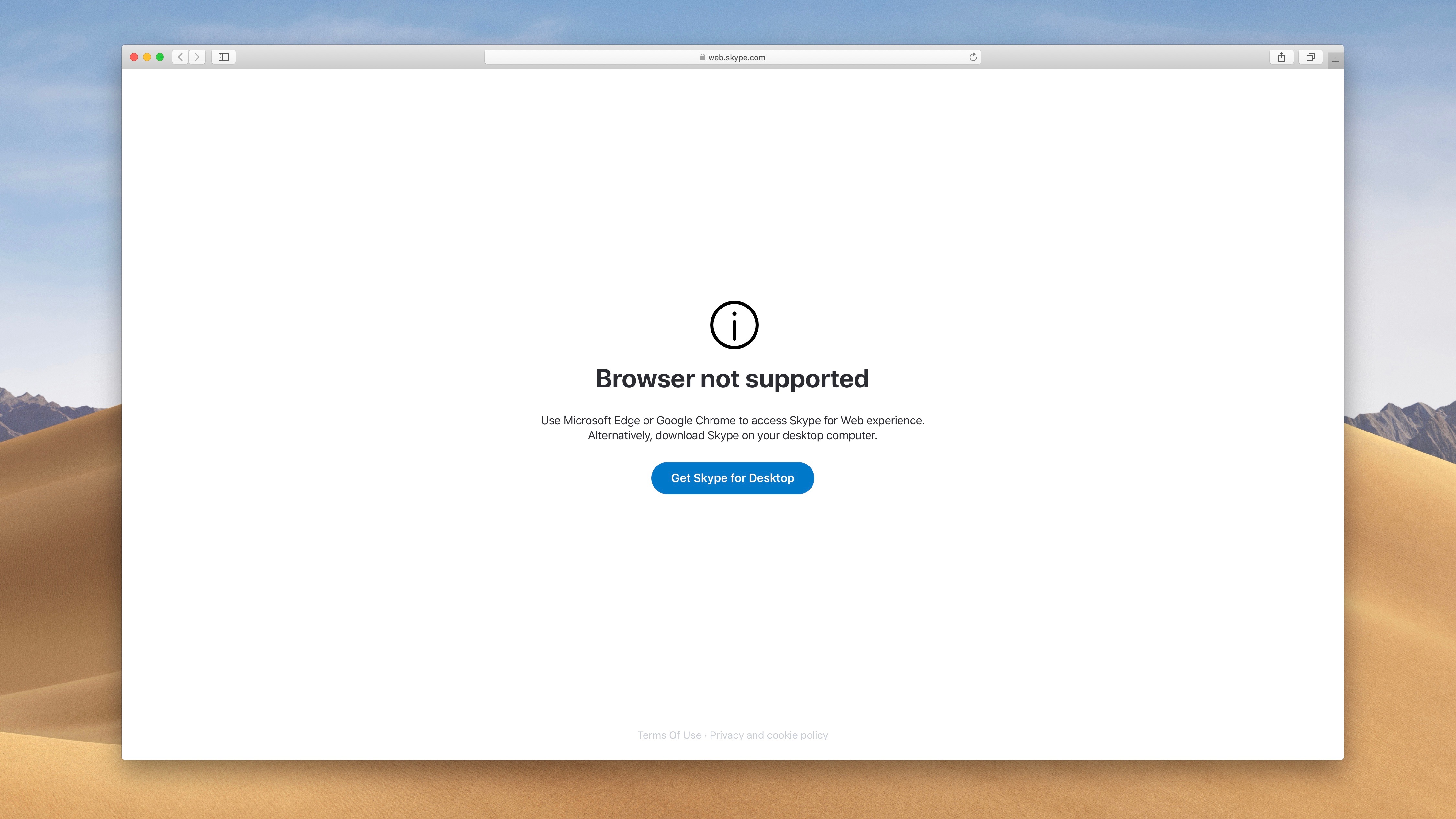 Microsoft confirms the latest version of Skype for Web drops support for  Safari - 9to5Mac
