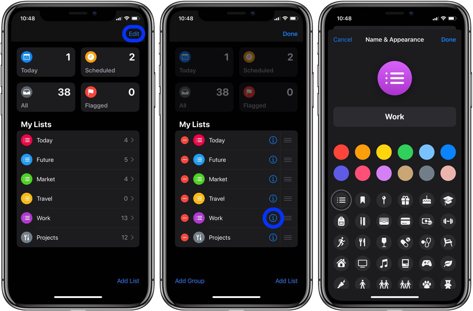 Change Reminders Lists icons and colors on iPhone, iPad, Mac 9to5Mac