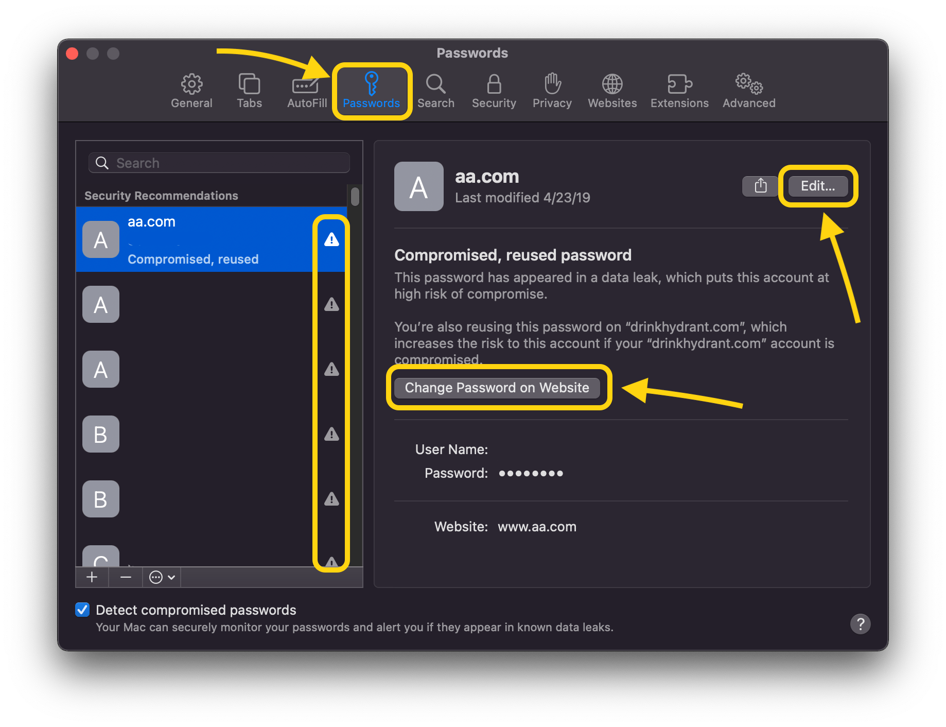 Comment utiliser Safari Password Manager sur macOS Monterey