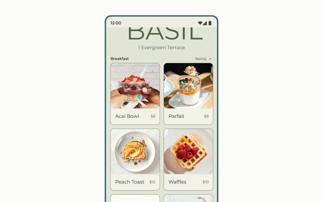 Google Material transition