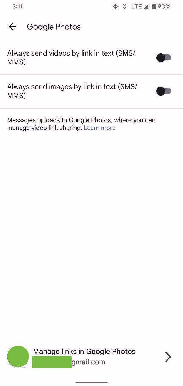 Messages Google Photos redesign