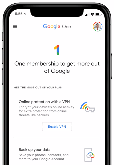 Google One VPN iOS