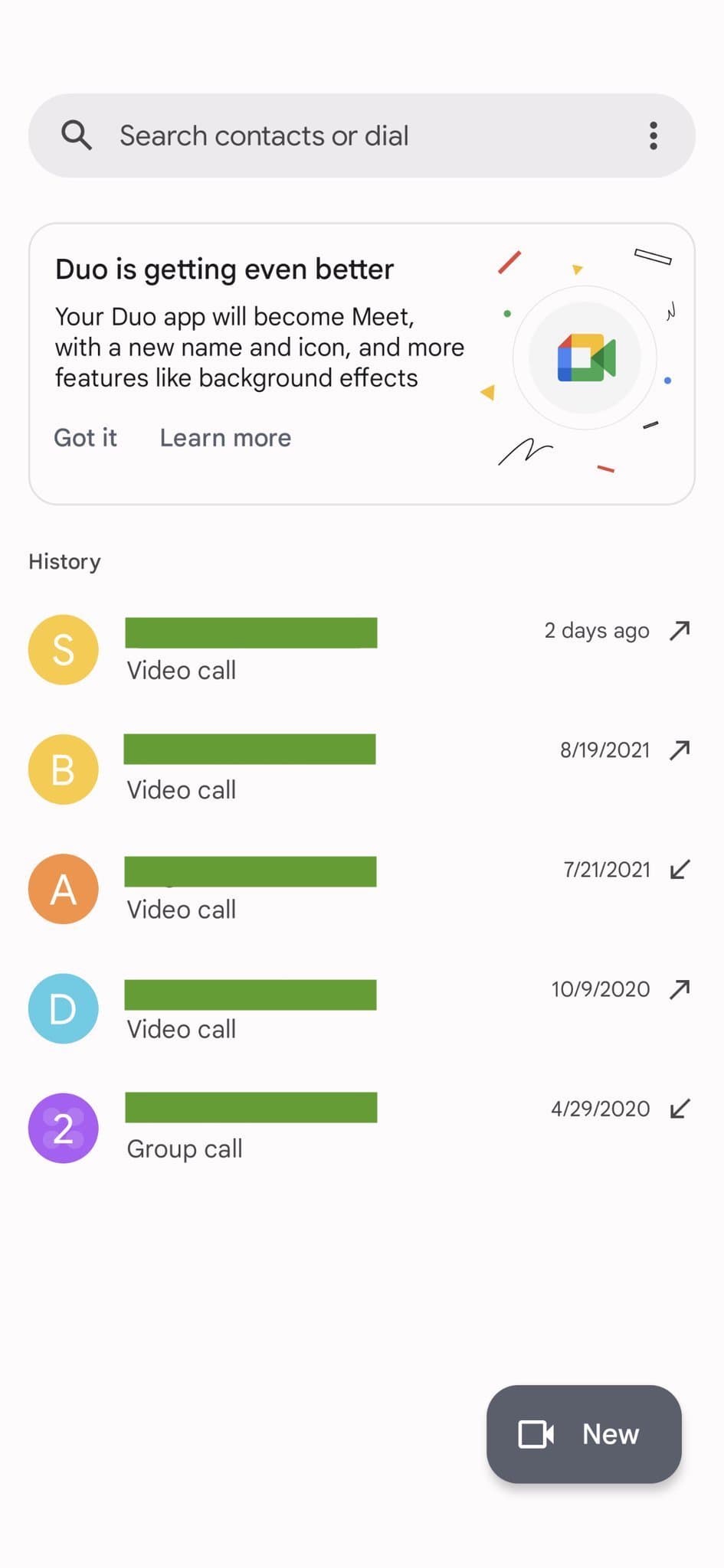 Google Duo Meet merger