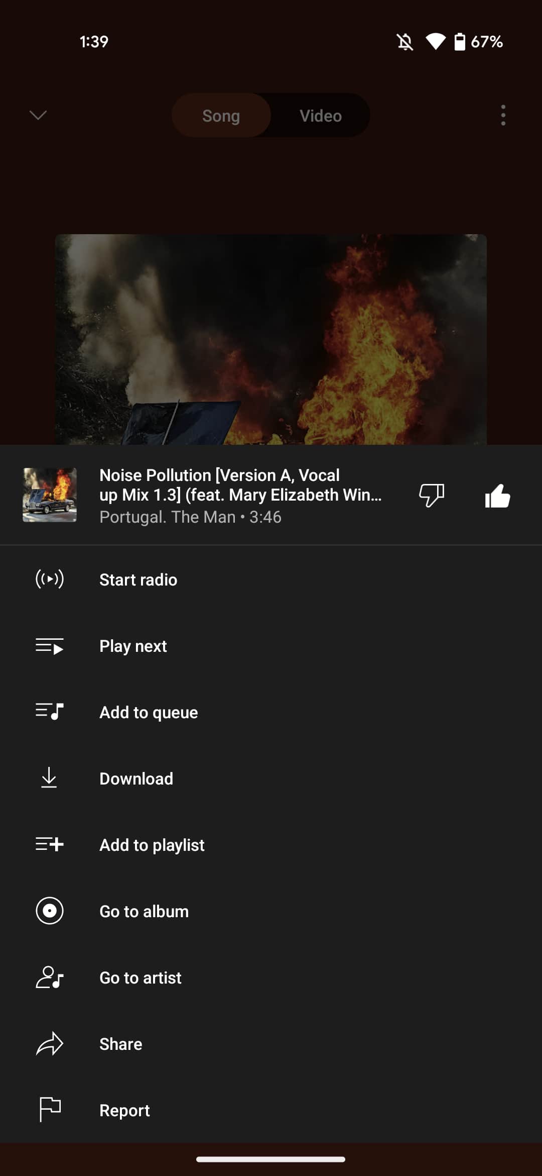 YouTube Music sleep timer