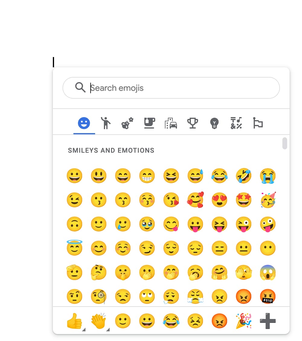 Google Docs emoji