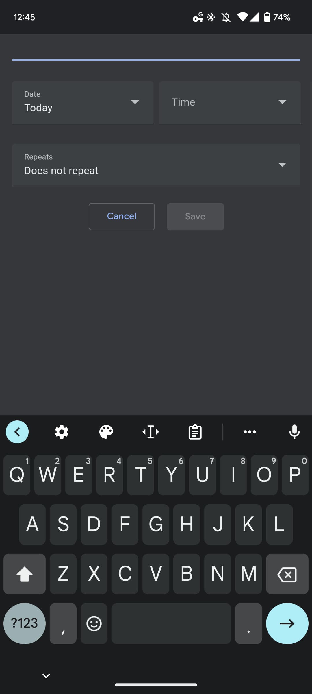 Google Reminders dark