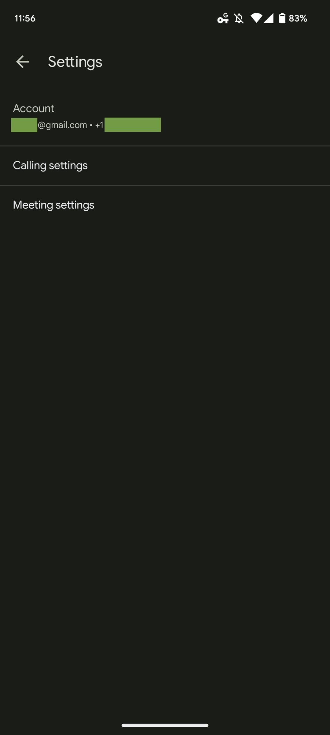 Google Meet Duo account