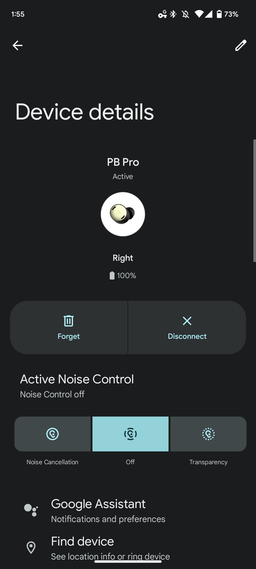 Pixel Buds Pro ANC volume