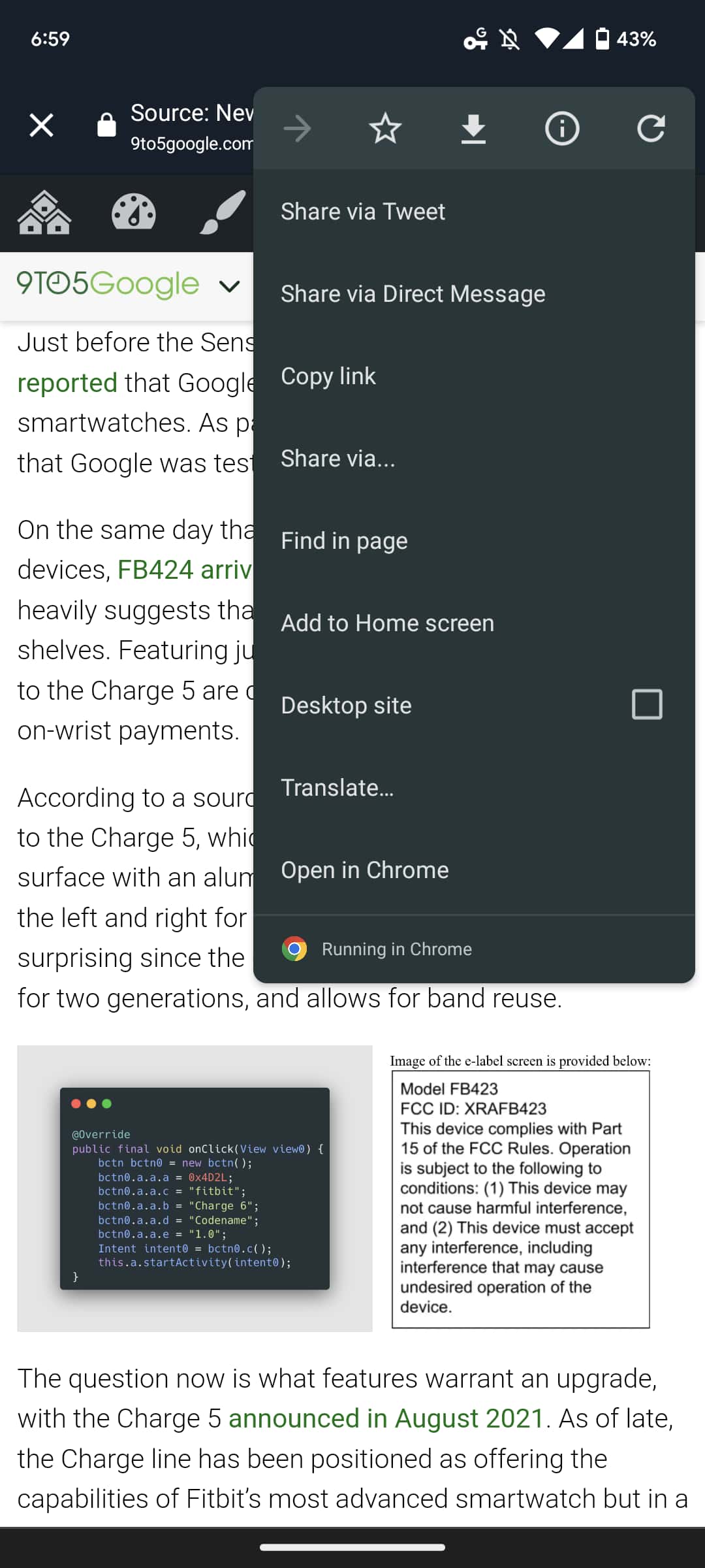 Chrome Custom Tabs running