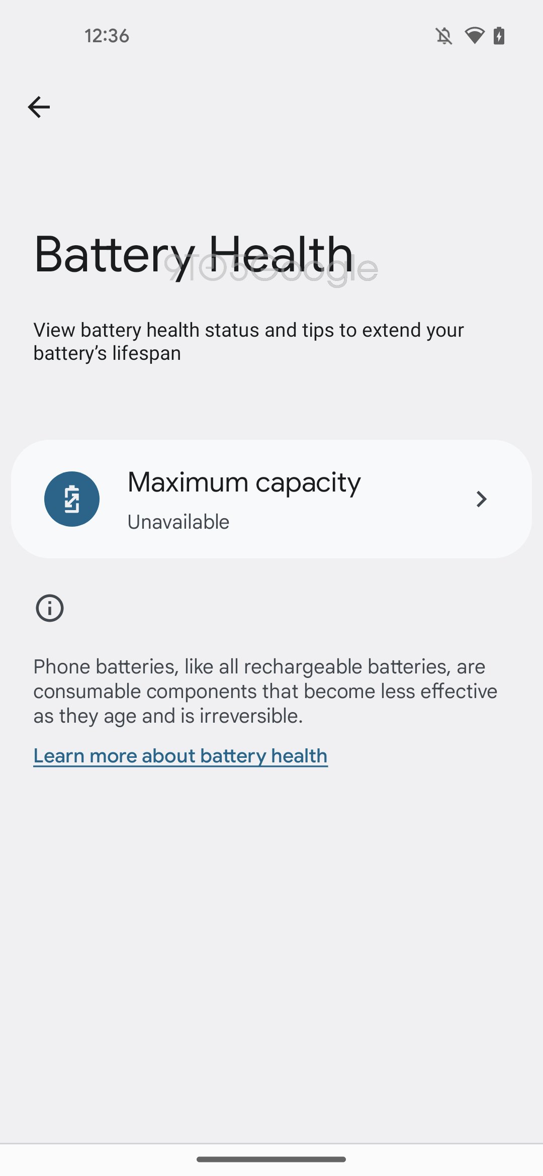 Google Pixel Battery Health